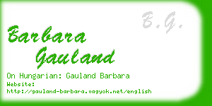 barbara gauland business card